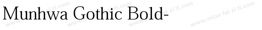 Munhwa Gothic Bold字体转换